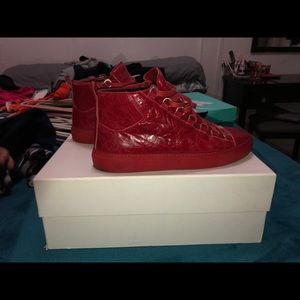 Red Leather Balenciaga men 8.5
